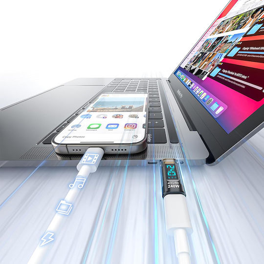 Techsuit Μετατροπέας USB-C / Thunderbolt 3 male σε USB-C / Thunderbolt 3 female Γκρι 1τμχ