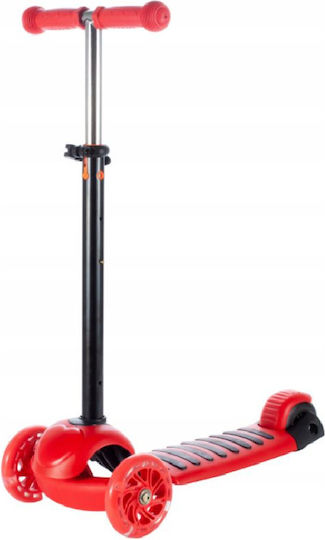 MalPlay Kinderroller Klappbar 3-Rad mit Sitz Rot