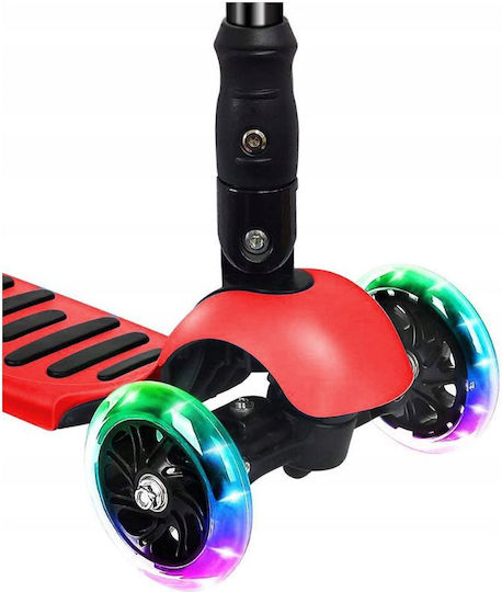 MalPlay Kinderroller Klappbar 3-Rad mit Sitz Rot
