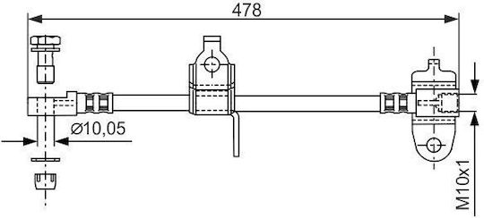 Bosch Furtun de Frână 1 987 481 070