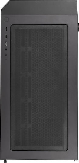 Silverstone Seta H1 Gaming Midi Tower Κουτί Υπολογιστή με Πλαϊνό Παράθυρο και RGB Φωτισμό Μαύρο
