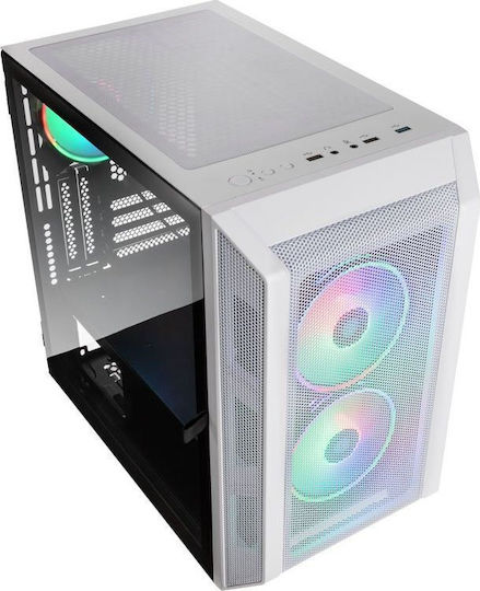 Kolink Citadel Mesh RGB Gaming Midi Tower Κουτί Υπολογιστή με Πλαϊνό Παράθυρο Λευκό