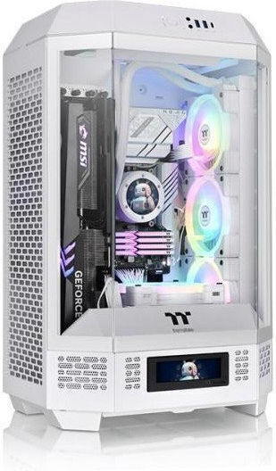 Thermaltake View 600 TG Gaming Voller Turm Computergehäuse mit Seitenfenster Snow White
