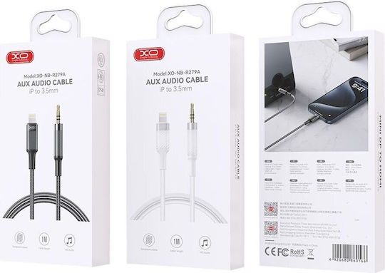 XO USB-A to Lightning Cable Black 1m (16.005.0364)