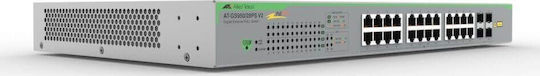 Allied Telesis GS950/28PS V2-50 v1 Managed L2 PoE+ Switch with 24 Gigabit (1Gbps) Ethernet Connections and 4 SFP Connections