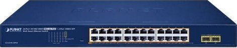 Planet Technology GS-2210-24P2S Unmanaged L2 PoE+ Switch με 24 Θύρες Gigabit (1Gbps) Ethernet