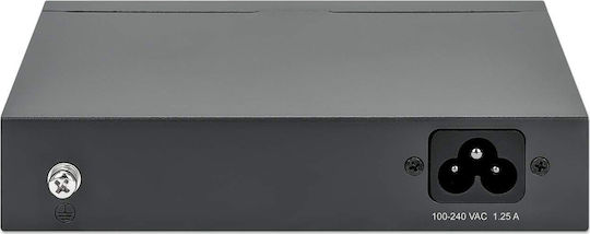 Intellinet 561792 Unmanaged L2 PoE+ Switch με 5 Θύρες Gigabit (1Gbps) Ethernet