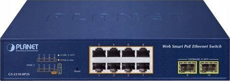 Planet Technology GS-2210-8P2S Managed L2 PoE+ Switch με 8 Θύρες Gigabit (1Gbps) Ethernet και 3 SFP Θύρες