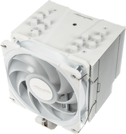 Alpenfoehn Brocken 4 CPU Cooling Fan with ARGB for AM4/AM5/1200/115x/1700 Socket White