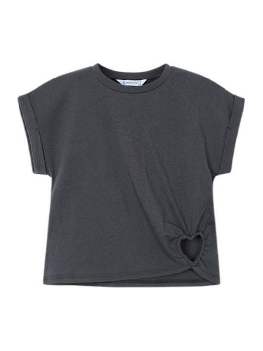 Kids Short-Sleeved Gray Blouse