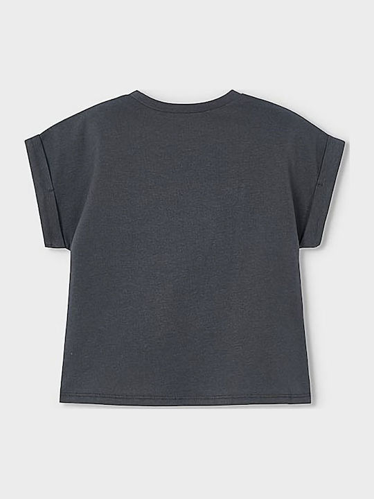 Kids Short-Sleeved Gray Blouse