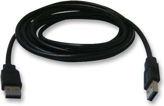 Roline USB 3.0 Cable USB-A male - USB-A male Μαύρο 3m (11.02.8971)