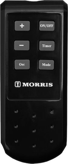 Morris Pedestal Fan 60W 40cm Diameter with Remote Control Black