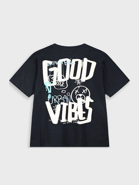 Kids Top Short-sleeved Black