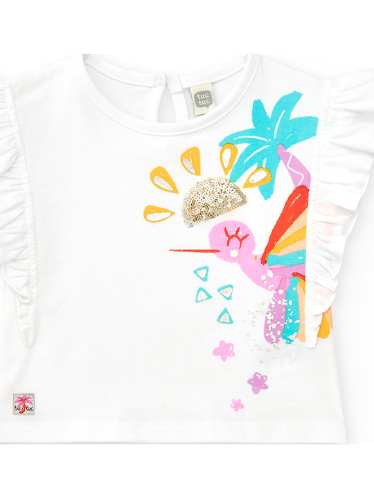 Kids Top Short-sleeved White