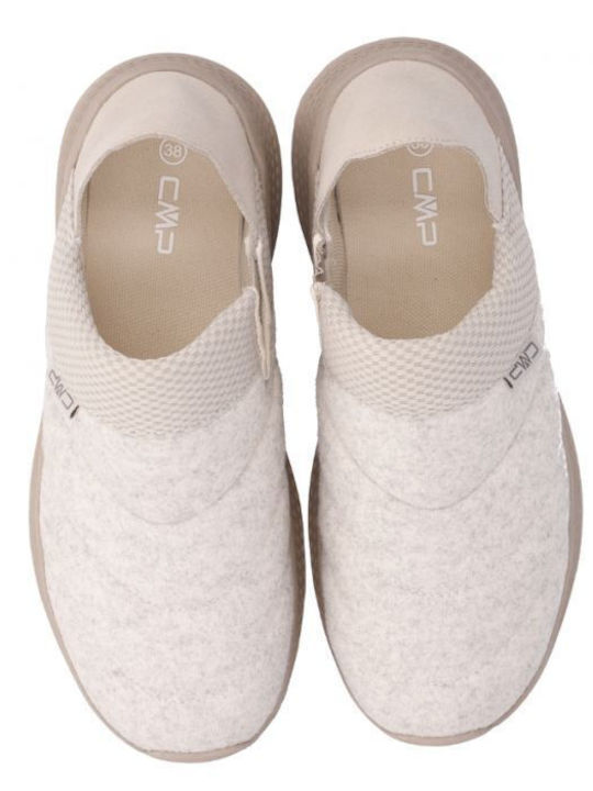 Geschlossene Damen Hausschuhe Beige