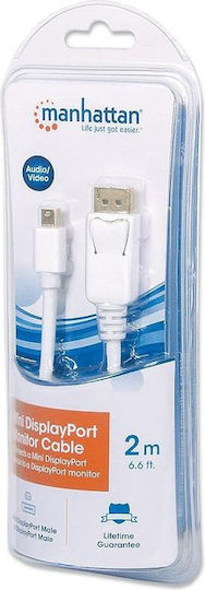 IC Intracom Kabel DisplayPort-Stecker - Mini-DisplayPort-Stecker 2m Weiß (393812)