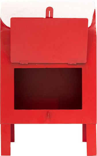 Christmas Metal Figure Mailbox Red Height 36.8cm
