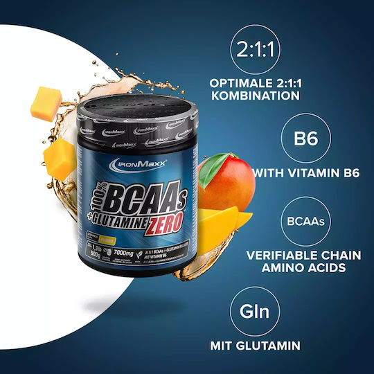 IronMaxx Bcaas + Glutamine Zero 500гр 100мл Праскова