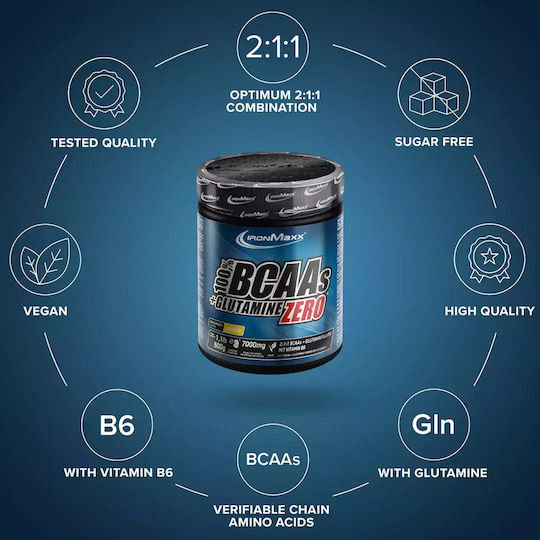 IronMaxx Bcaas + Glutamine Zero 500gr Mango