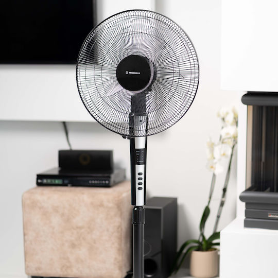 Morris Πολυμορφικός Ανεμιστήρας 65W Διαμέτρου 40cm με Τηλεχειριστήριο Μαύρος