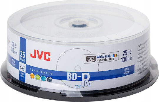 JVC 6x Printable 25GB Cake Box