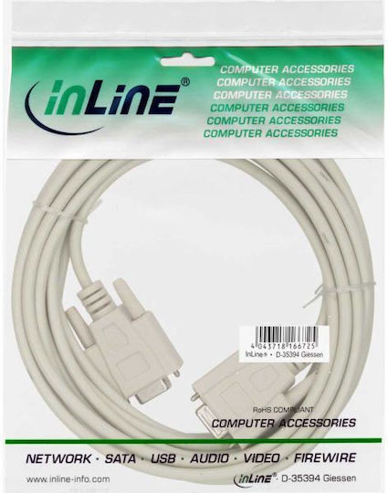 InLine Cable VGA female - VGA female Γκρι 10m (12226)