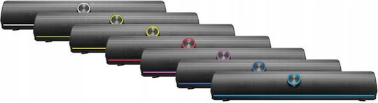 Yenkee YSP 1002 2.0 Wireless Speakers with RGB and Bluetooth 10W Black