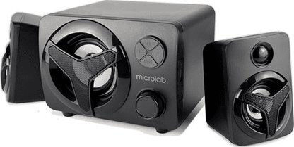 Microlab U-210 Ηχεία Υπολογιστή 2.1 με RGB Φωτισμό και Ισχύ 11W Μαύρα