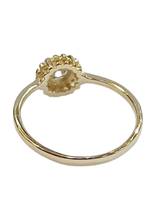 Prince Silvero Ring with Stones made of Silver Gold Plated