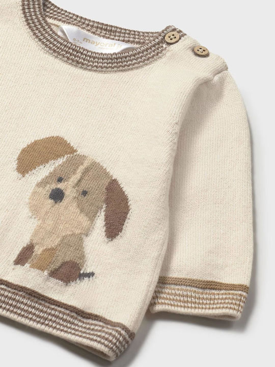 Kinderpullover Langarm Beige