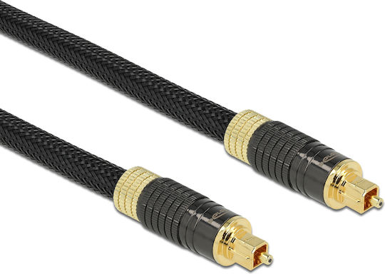 DeLock Optical Audio Cable TOS male - TOS male Μαύρο 5m (86595)