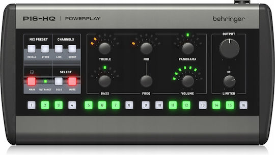 Behringer P16-HQ Αυτοενισχυόμενη Ψηφιακή Κονσόλα 16 Καναλιών / 16 Εισόδους XLR