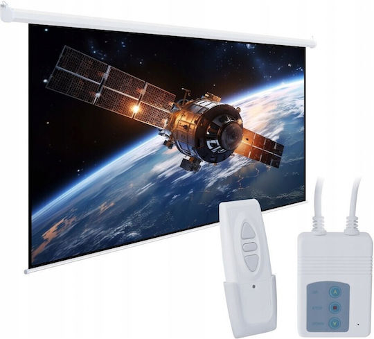 Art Електрически Екран за проекция на проектор за таван с Лого на Изображението 16:9 203x114см / 92"