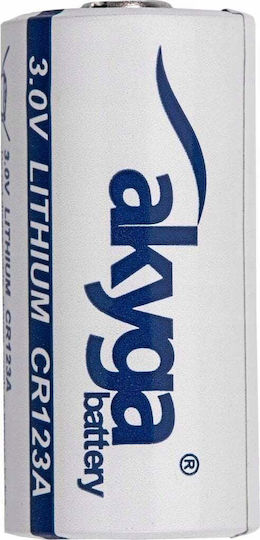Akyga 1500mah Μπαταρία Λιθίου CR123A 3V Μιας Χρήσης (Long Life) 1τμχ