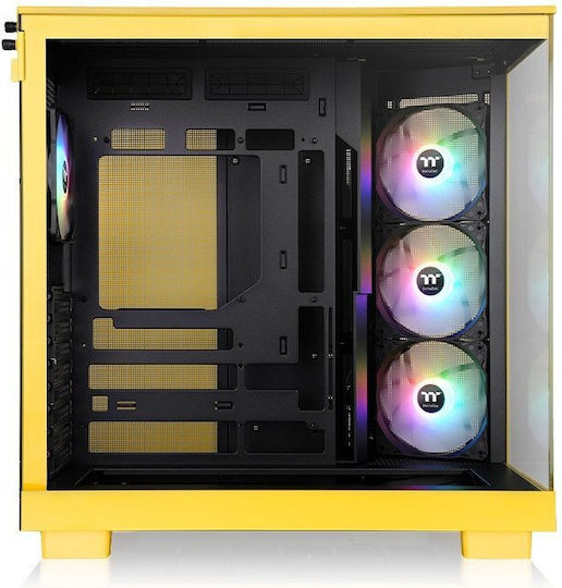 Thermaltake View 380 XL TG ARGB Геймърско бюро Midi Tower Компютърна кутия със страничен прозорец Bumblebee
