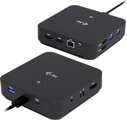 i-tec USB-A Docking Station with 4K PD Ethernet Black (C31TRIVIDPRO100W)
