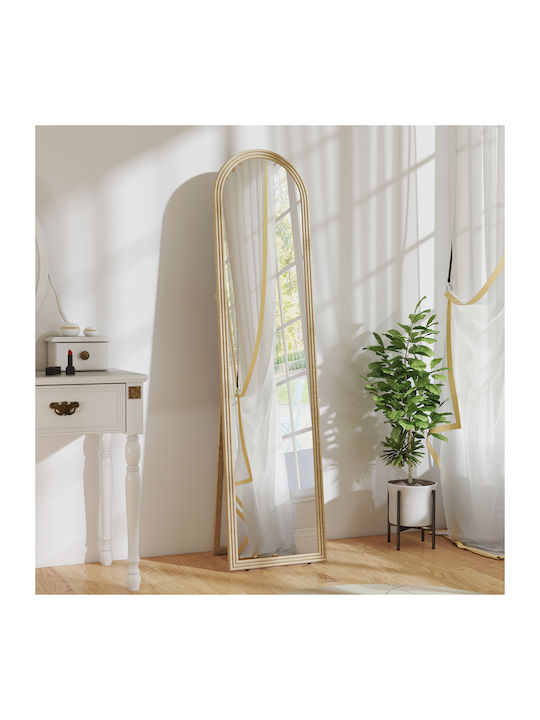 HomCom Καθρέπτης με Μπεζ Πλαστικό Πλαίσιο 160x40cm