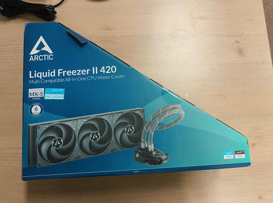 Arctic Liquid Freezer II 420 Wasserkühlung für Prozessor Dreifacher Ventilator 140mm für Sockel AM4/AM5/1200/115x mit Nicht verfügbar Beleuchtung