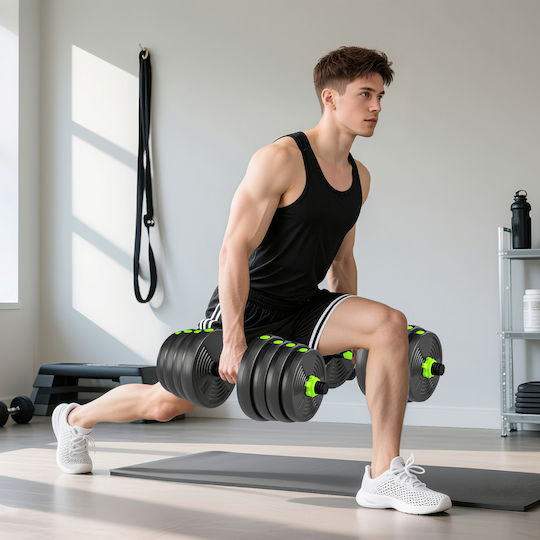 Sportnow Set De Gantere Cu Set De Gantere Greutate Totală 29kg