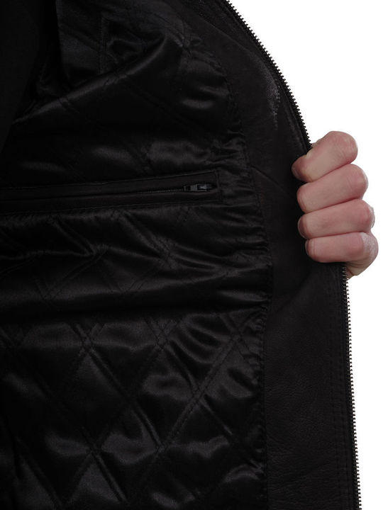 Yankee Buffed Leather Jacket Black