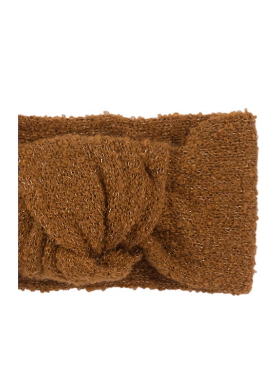 Headband Knitted in Brown color