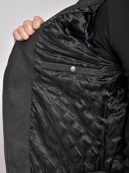 Navajo Snuff Leather Jacket Biker Black