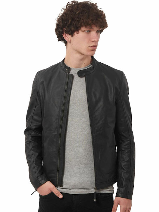 Xray Buffalo Leather Jacket Black