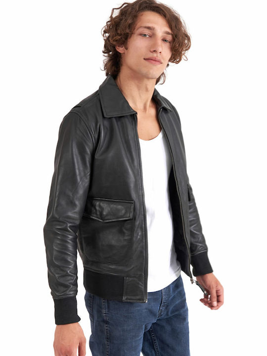 Juliet Sheep Leather Jacket Black
