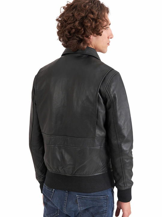 Juliet Sheep Leather Jacket Black