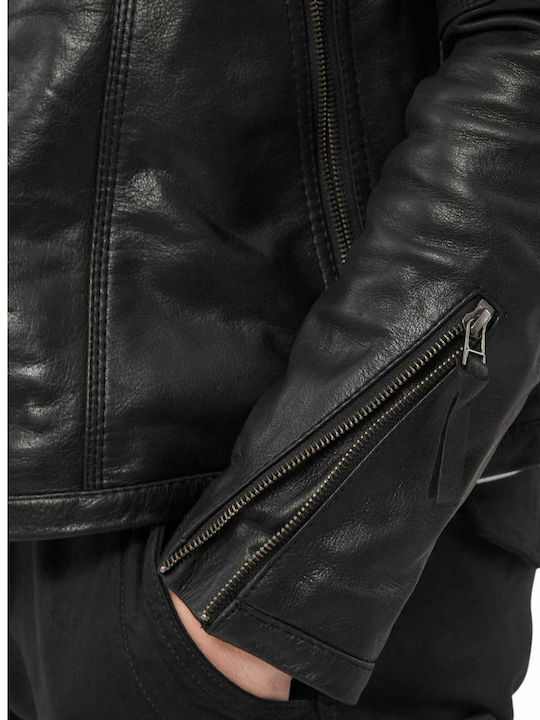 Charlie Suc Buffalo Leather Jacket Biker Black
