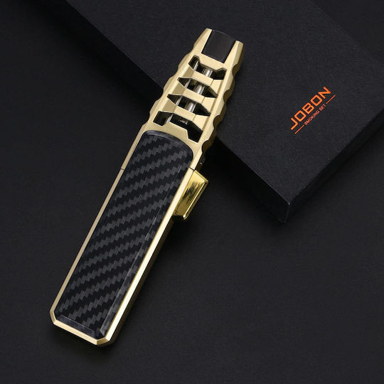 Jobon Turbo Windproof Jet Flame Lighter In Black Colour