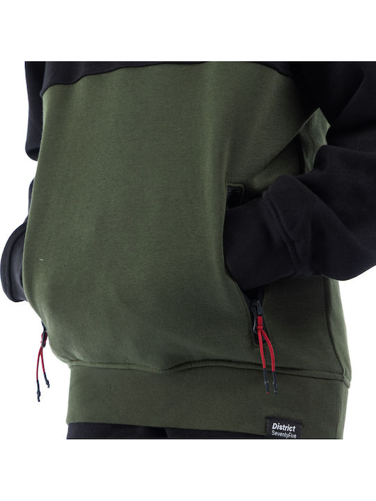 Kids Sweatshirt with Hood and Pockets Haki