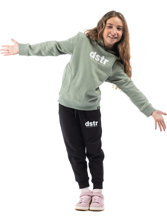 Kids Sweatshirt with Hood and Pockets Green